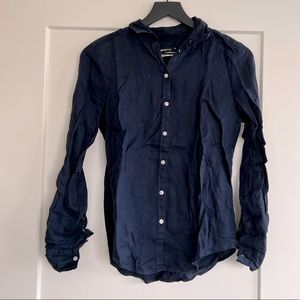 100% Linnen Button Down Women's Navy Size XS
